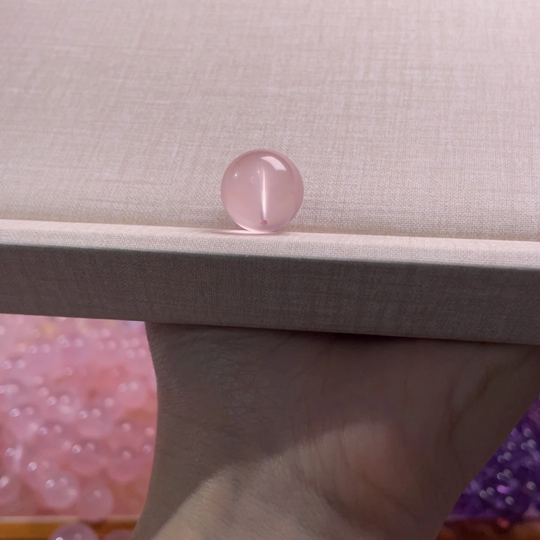 未镶嵌芙蓉石吊坠(不含链)粉水晶单珠卡15.1mm