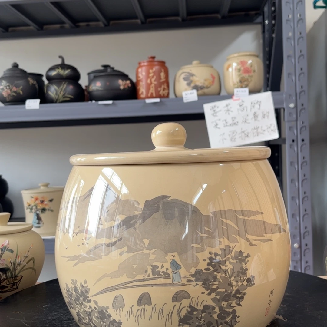 白泥水亮光存茶罐醒茶罐微瑕65