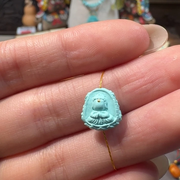 绿松石未镶嵌无相佛配饰