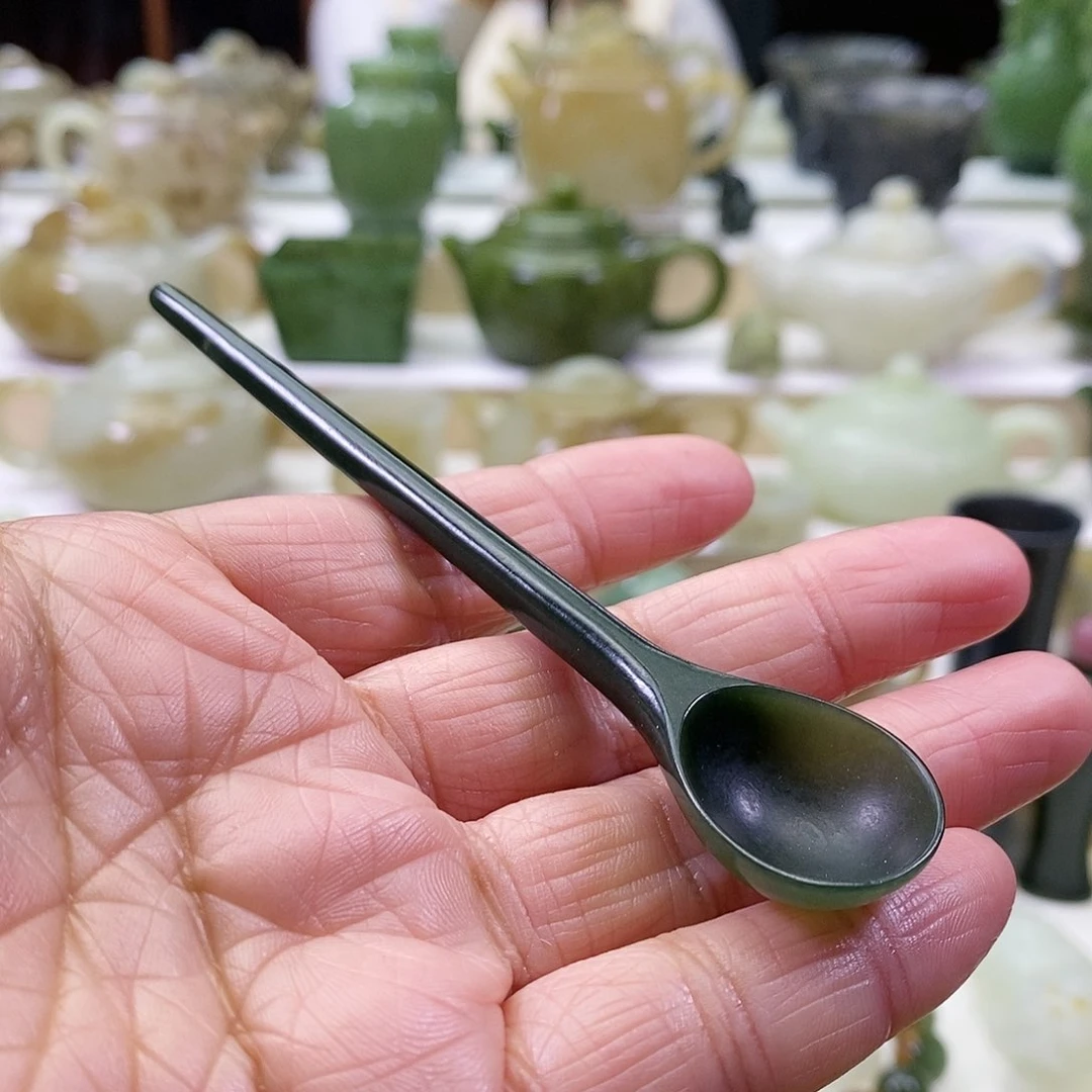 和田玉搅拌勺未镶嵌