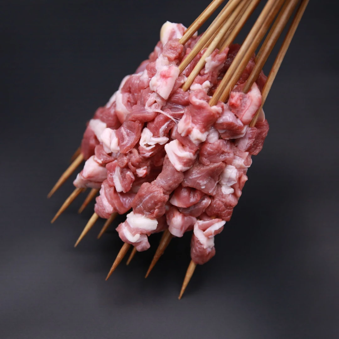 羊肉串烧烤食材羊肉生鲜羊肉烤串新鲜户外烧烤原味空气炸锅半成品