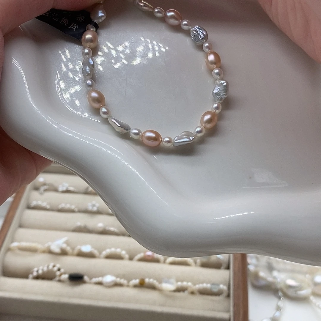 淡水珍珠手绳银S925镶嵌