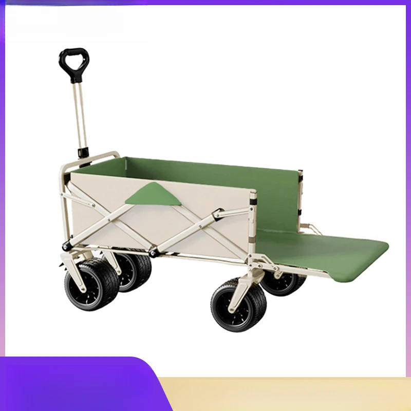 户外野营帐篷拉车折叠露营小拖车野餐营地天幕推车简易拉杆