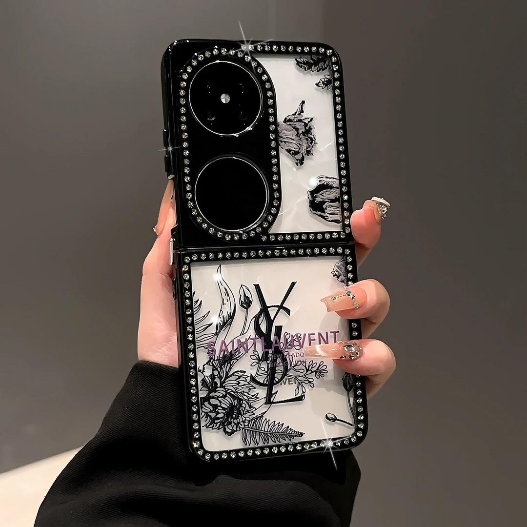潮牌钻石适用华为pocket2折叠手机壳novaFlip华为Pocke2024高级感