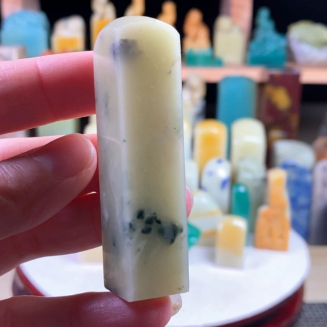 【闪购商品】青田石封门皮蛋绿………….