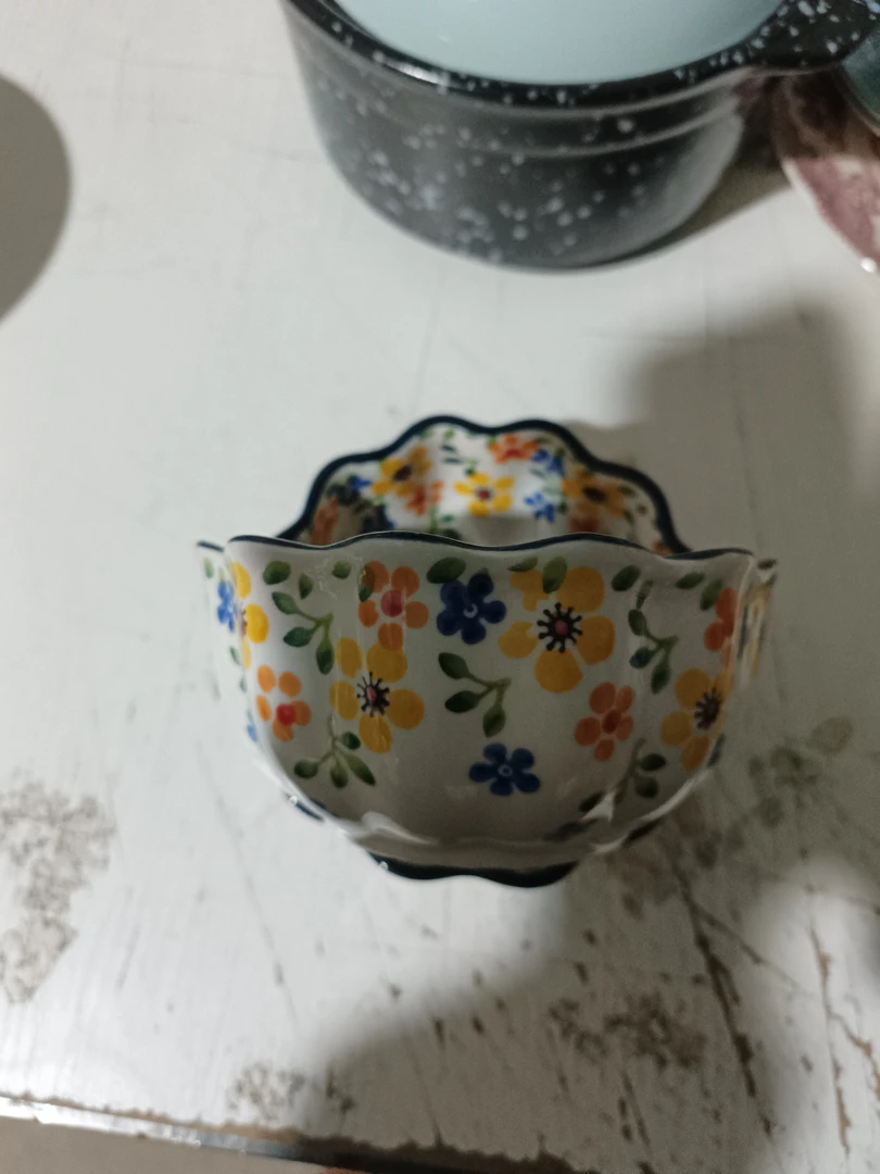 小碎花直径12厘米小碗2个微瑕完美主义者绕行