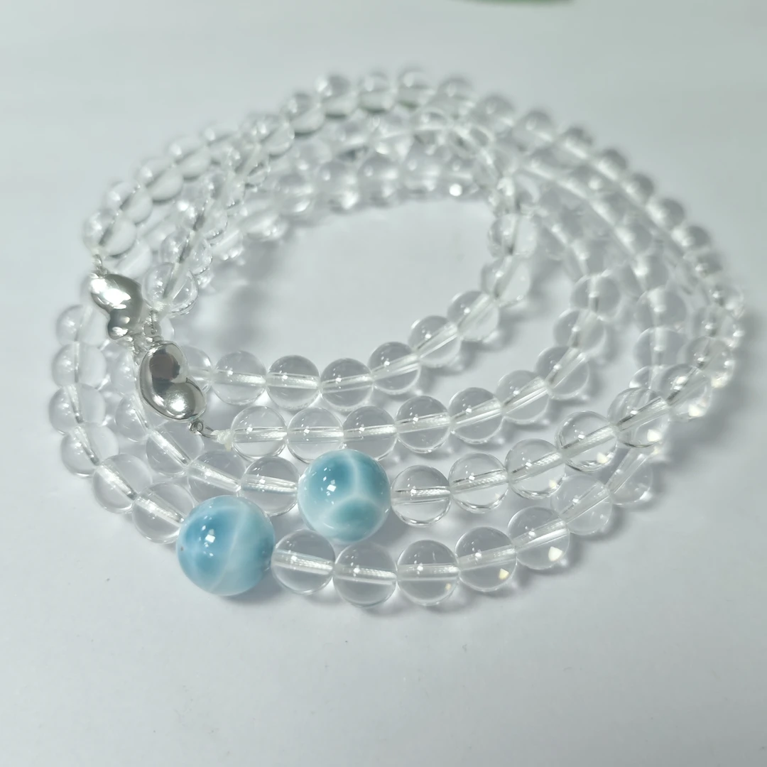 【书记甄选】天然原创白水晶项链 多样性发一件 约8-12mm 7192XC