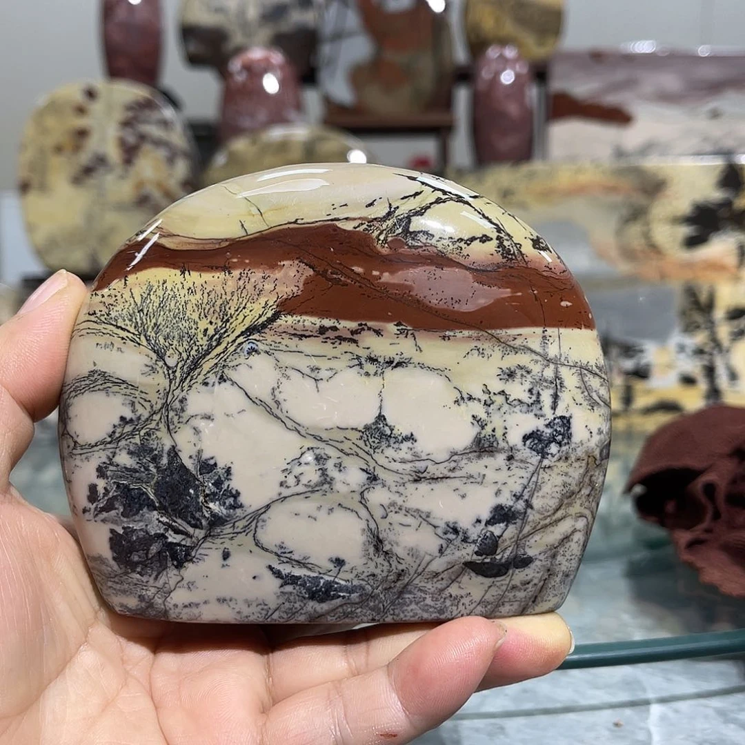 广西石中***梦国画石摆件