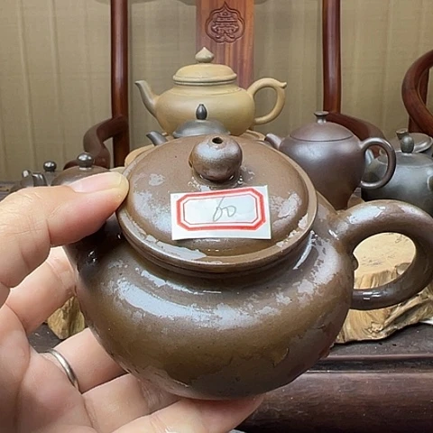戬谷龙窑柴烧茶壶60