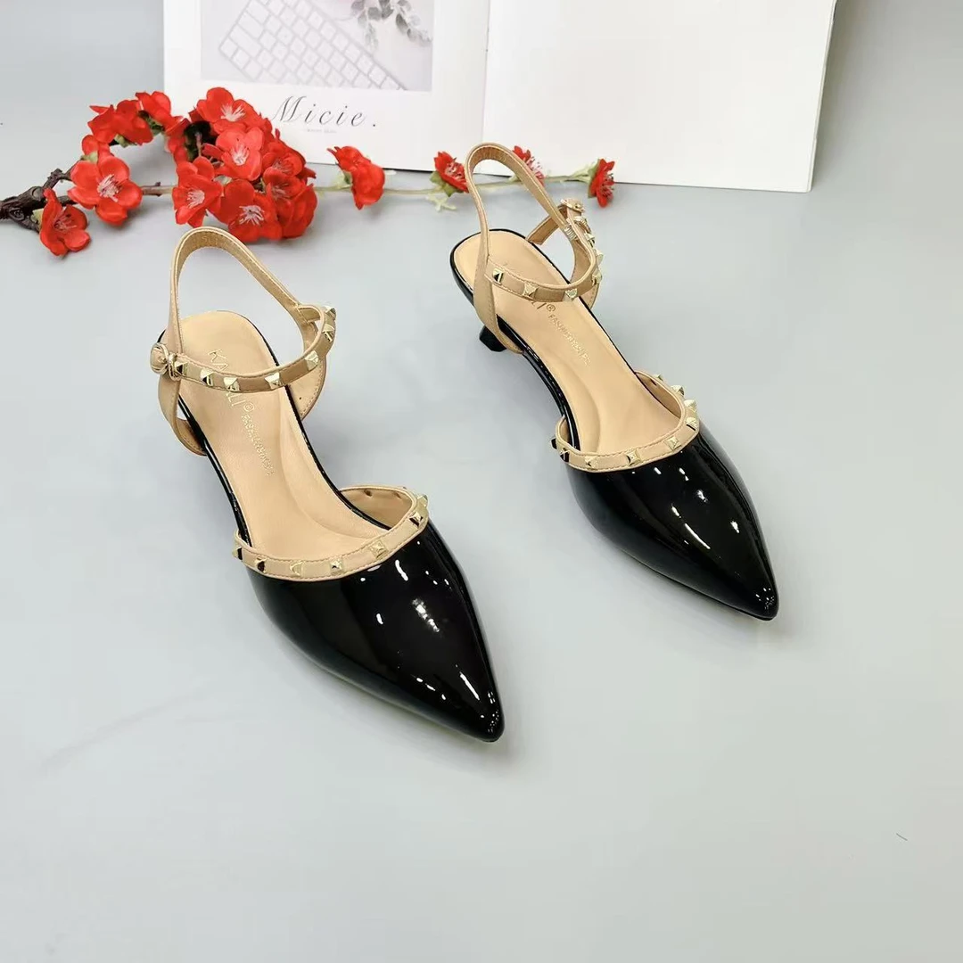 92501 新款法式气质百搭时尚细跟包头凉鞋