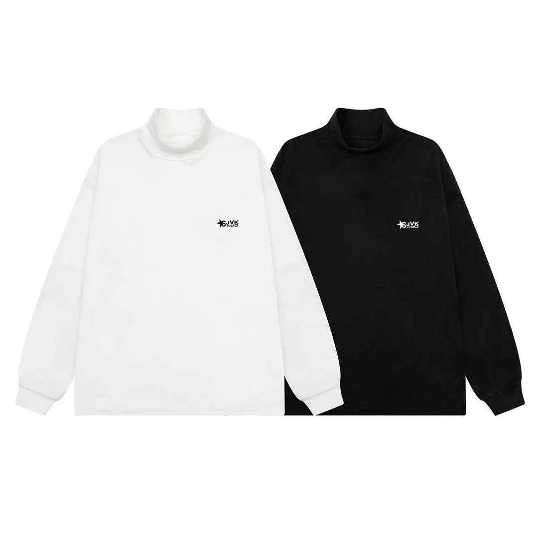 【帝韵】冬季半高领打底衫内搭双面德绒男女款保暖情侣装长袖T恤女