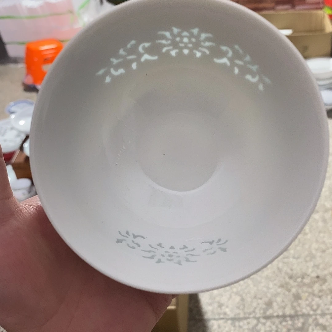 摆件陶5寸高温玲珑瓷碗2支