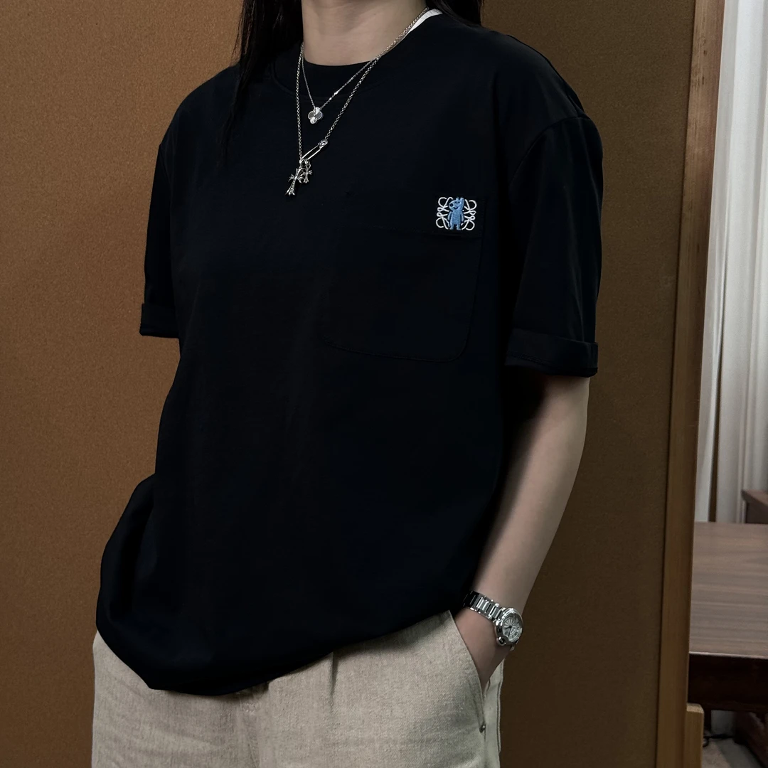 SEASON MARK 新款小熊刺绣圆领短袖时尚潮流舒适百搭男女同款短袖