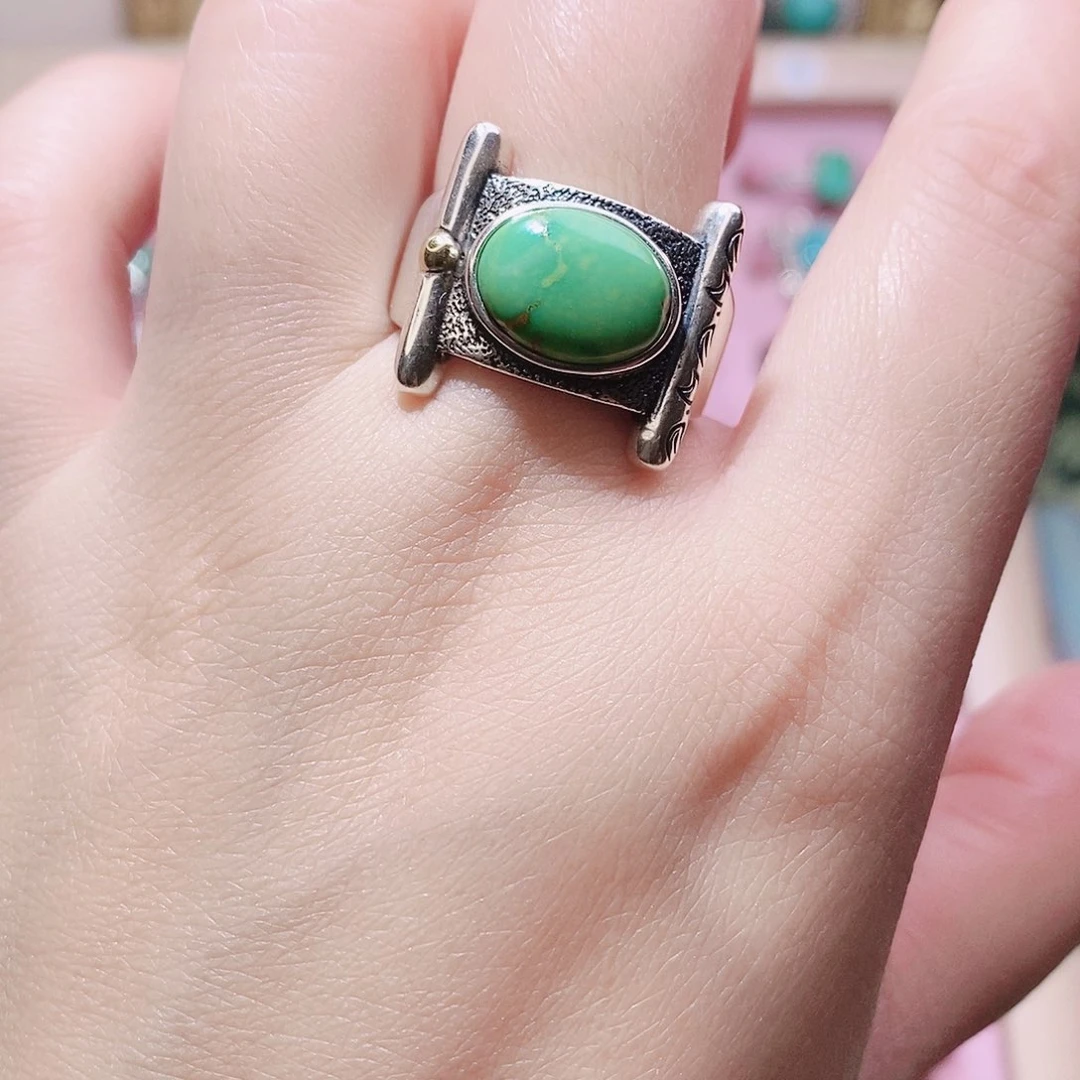 绿松石银S925镶嵌挂件