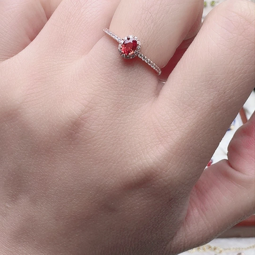 蓝宝石戒指银S925镶嵌戒指881