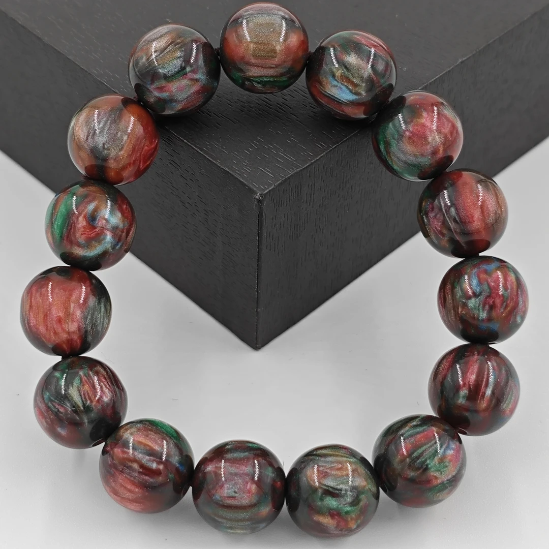 G195精致气质百搭精美星云幻彩树脂手链手串