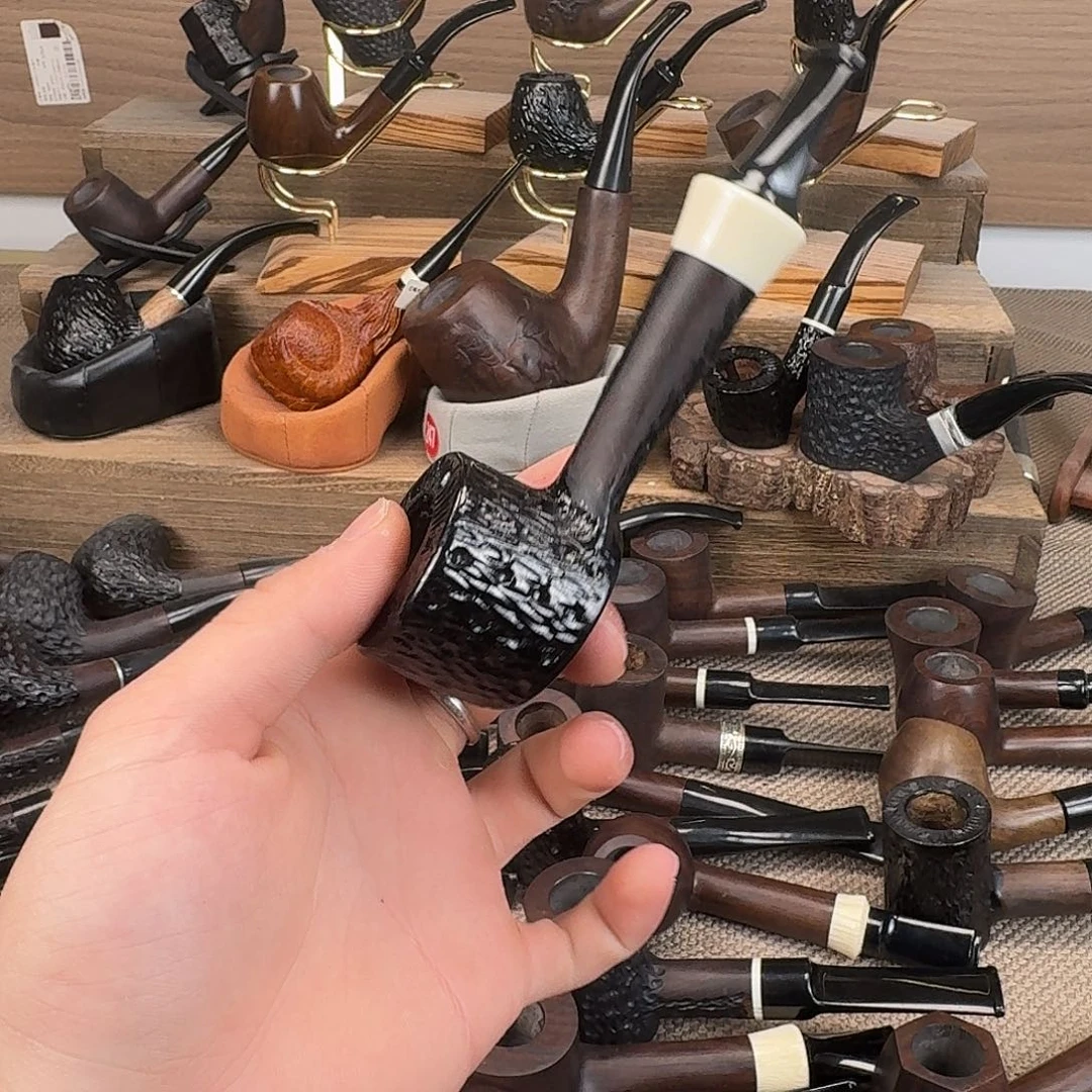 灶***垚黑檀木黑檀木手工烟斗