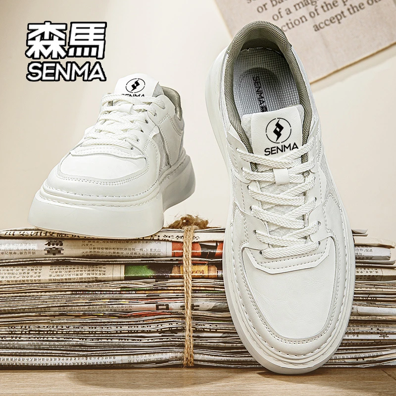 SENMA/森马男鞋冬季新款厚底小白鞋韩版潮流百搭青少年休闲板鞋
