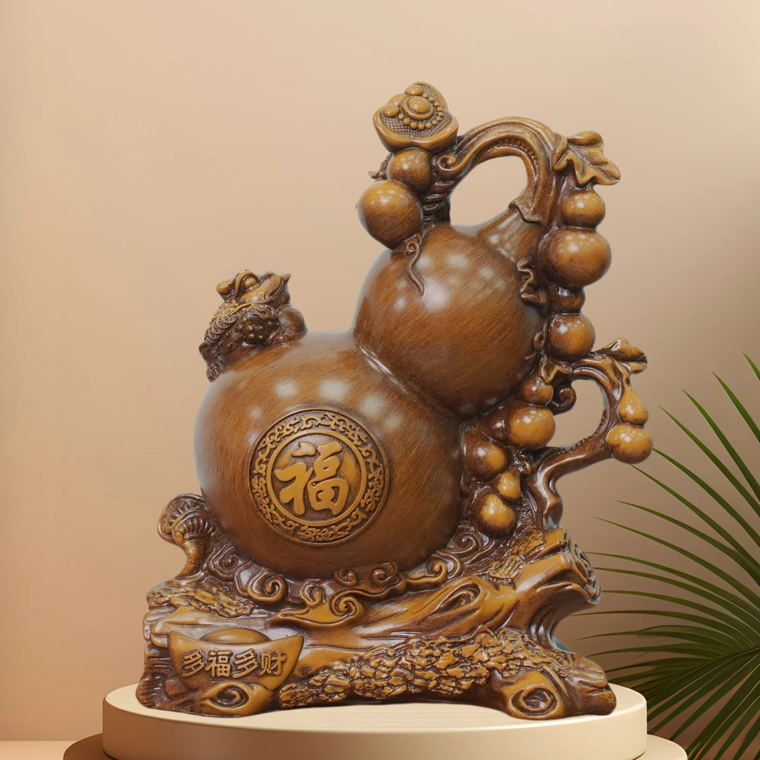 多福多财葫芦长15cm高18cm（JLH)高端桌面摆件手工送人送礼