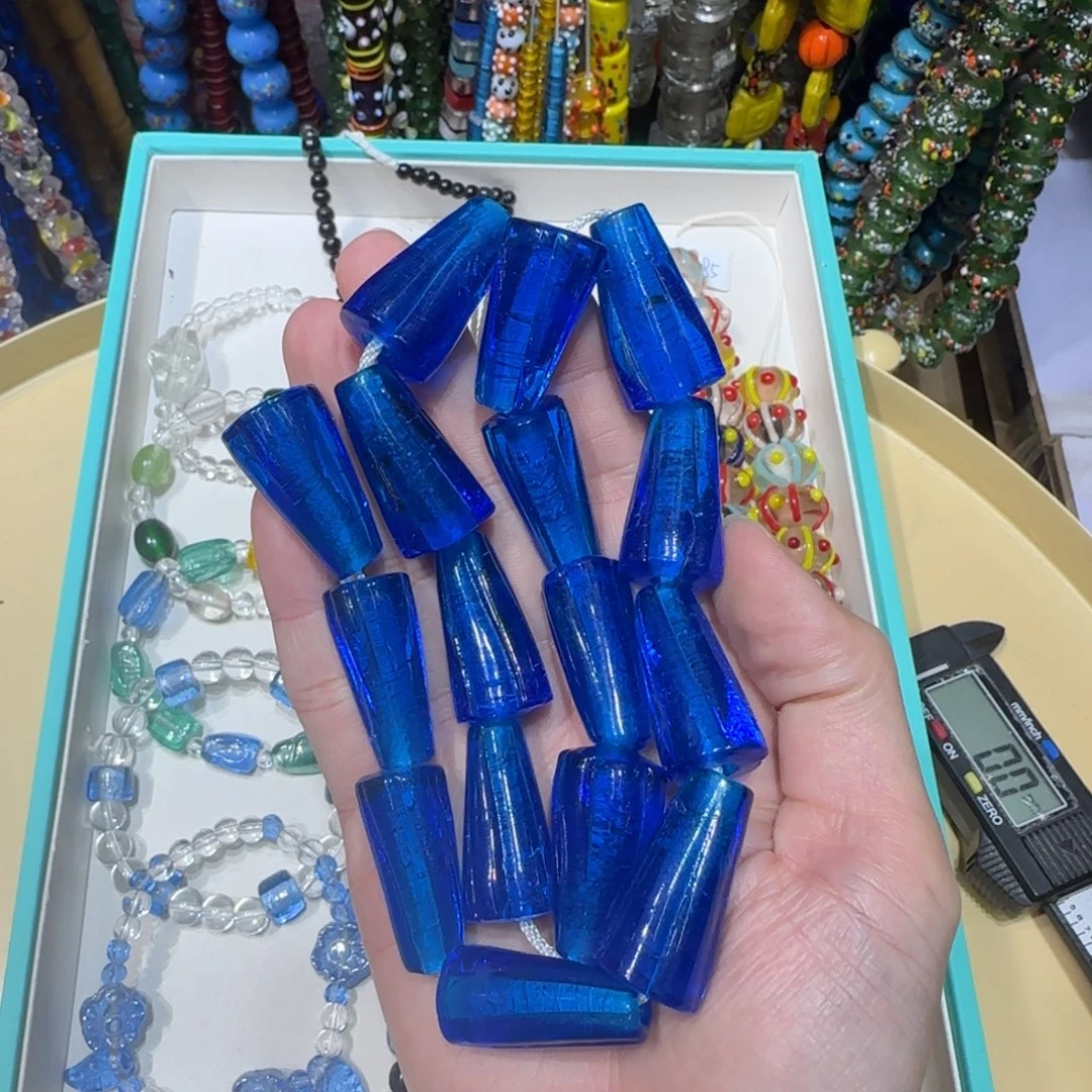 琉璃非金属克莱因蓝雪糕杯琉璃珠