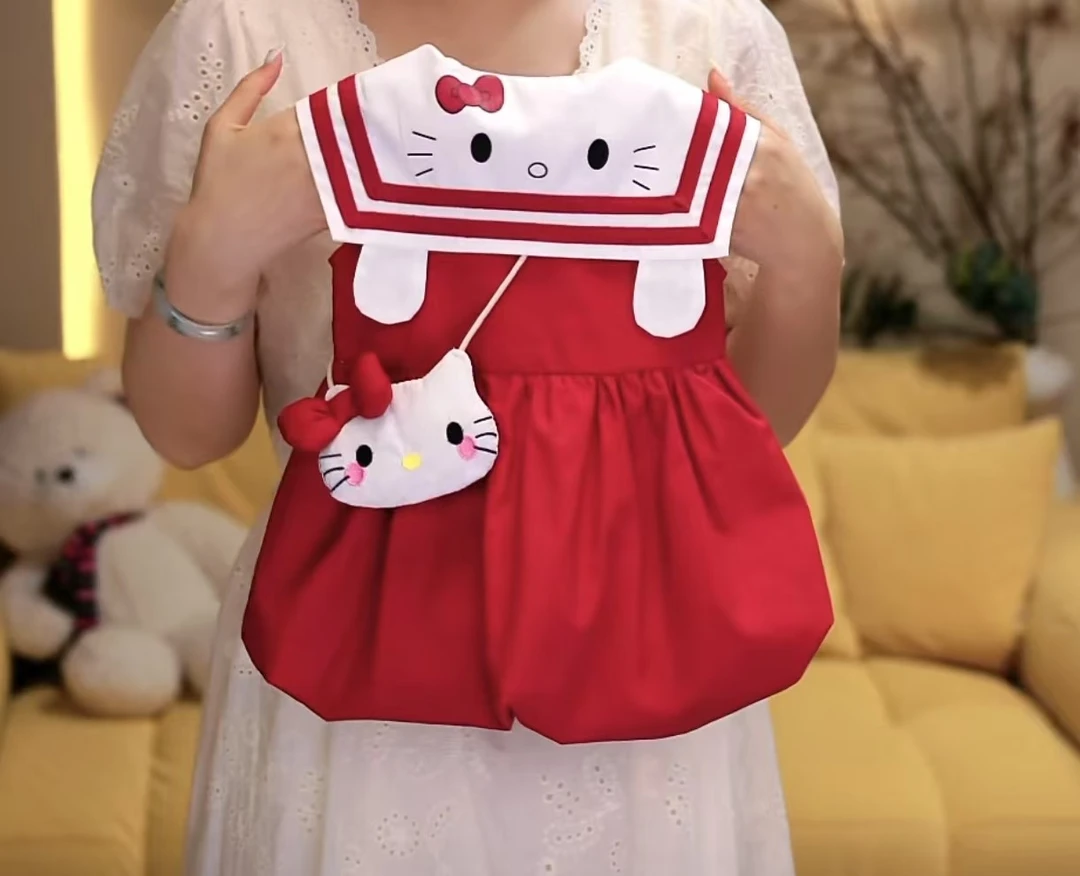 女童夏季韩版公主裙2025新款女宝宝洋气卡通连衣裙夏装无袖背心裙
