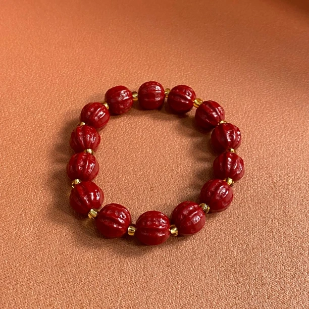 天然辰砂5-170 精品手串（无礼盒）