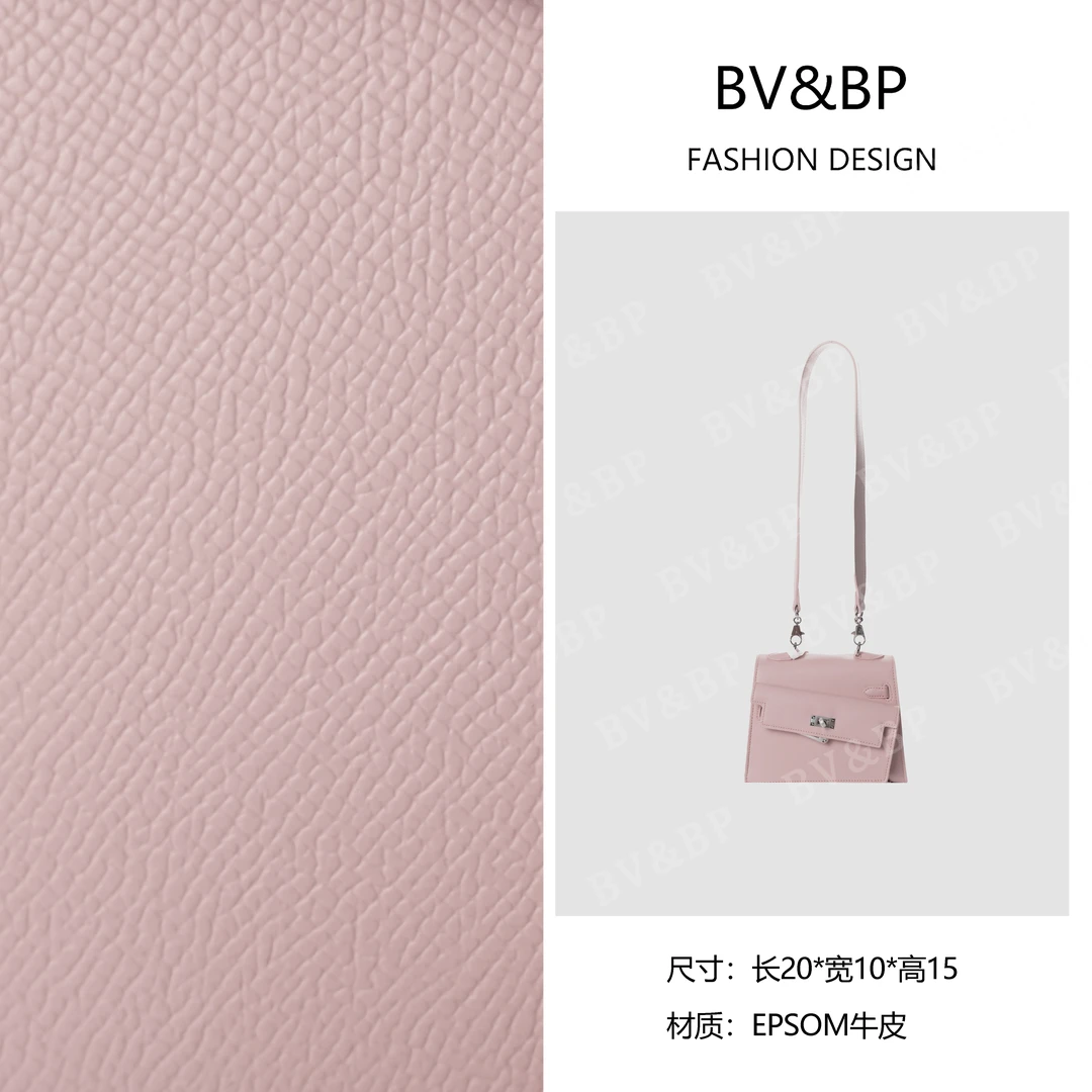 BV&BP· 原创设计 真皮高定手提单肩包 BV5520-3Q粉银扣