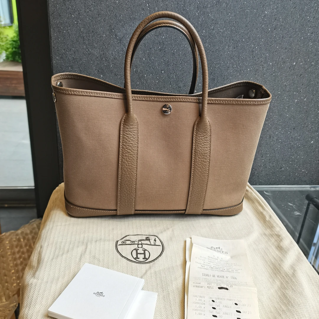 99新 Hermes/爱马仕 爱马仕拼色花园30 Y刻 附尘袋册子