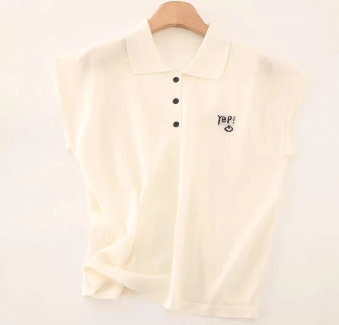 【欧琲】P-952#夏季POLO领套头减龄针织上衣