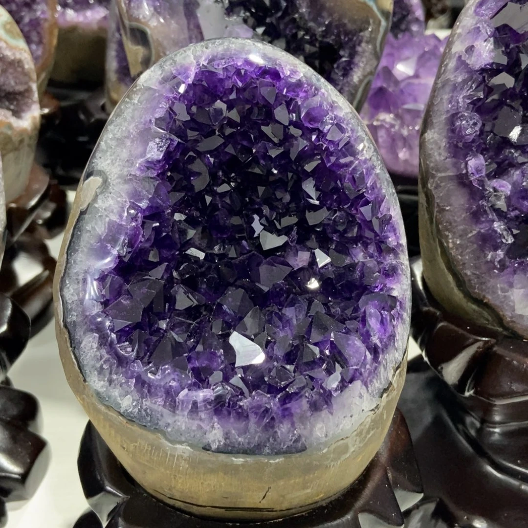 紫晶未镶嵌摆件水晶