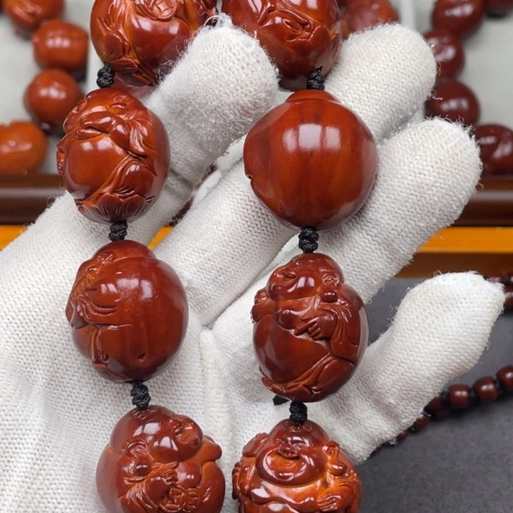 小***手串/手链橄榄核弥勒四花