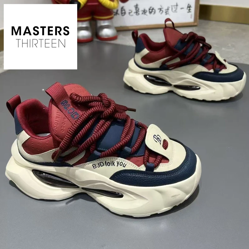 男鞋夏季新款休闲耐磨运动鞋子增高百搭老爹鞋厚底轻便潮鞋-CF002