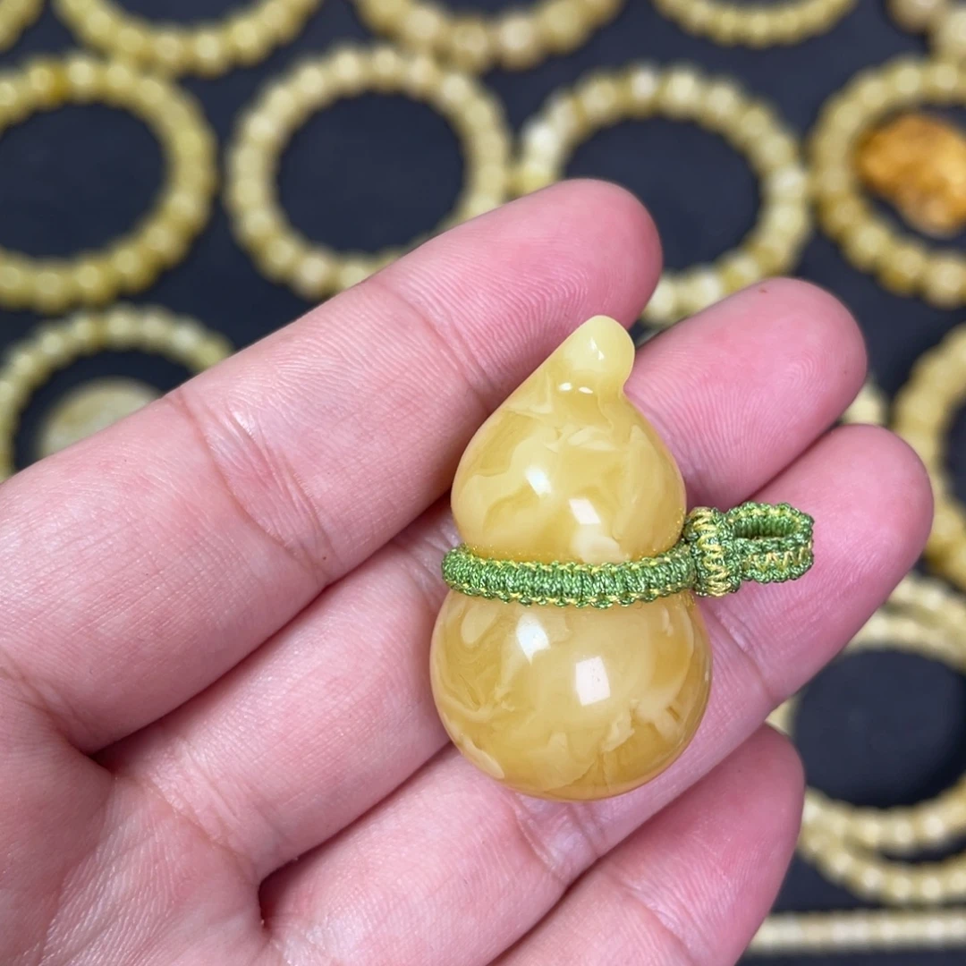 饺***馅裸石蜜蜡未镶嵌蜜蜡葫芦