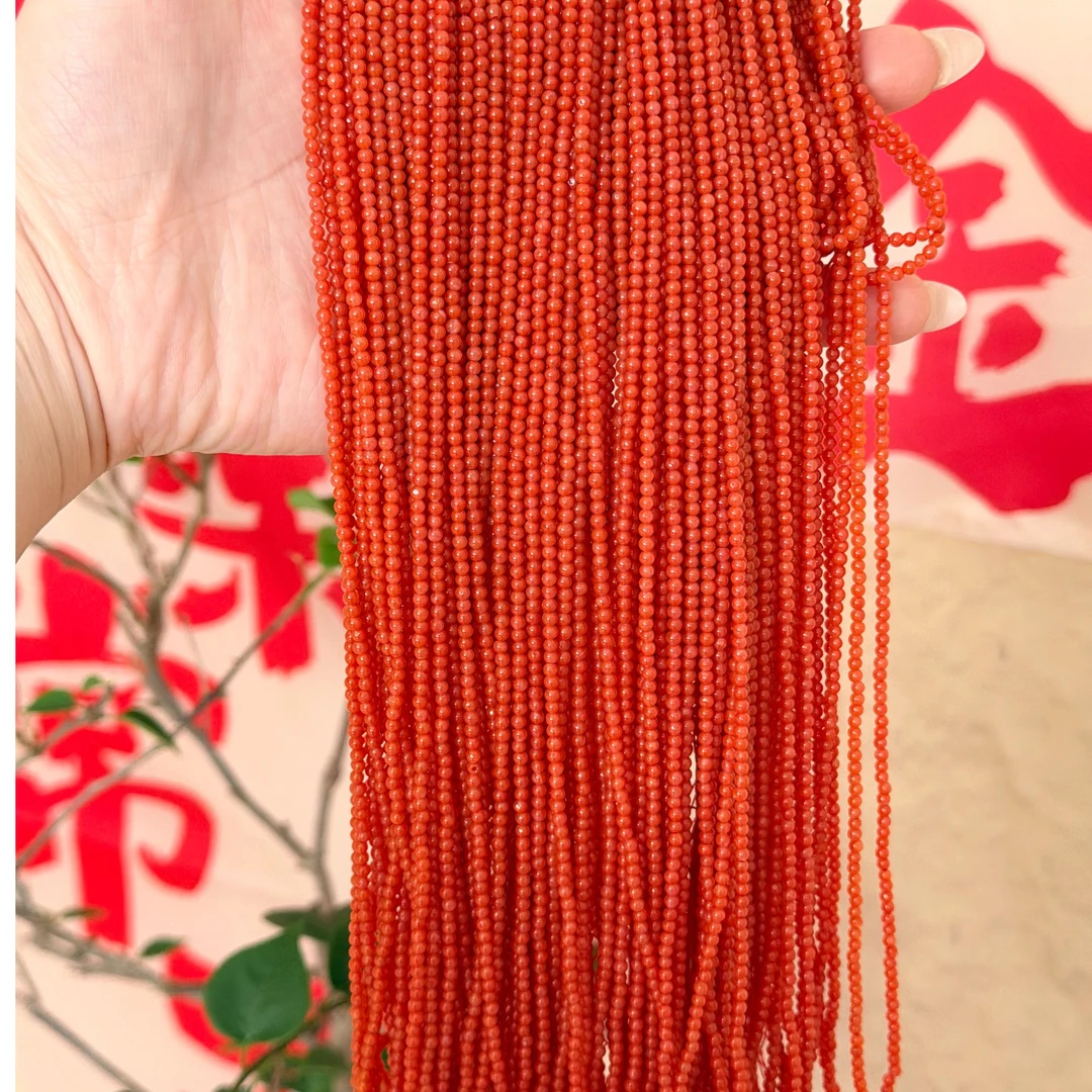 保山滴水洞2.5mm精品小米链柿子红