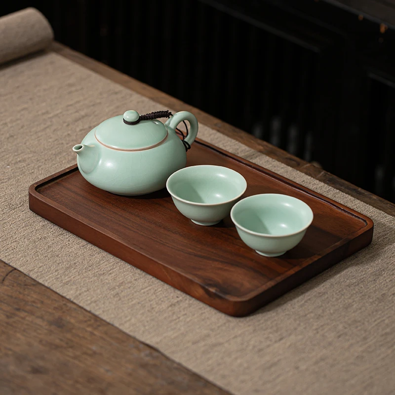 汝窑茶壶冰裂纹汝瓷功夫茶具单壶家用大容量泡茶壶开片可养西施壶