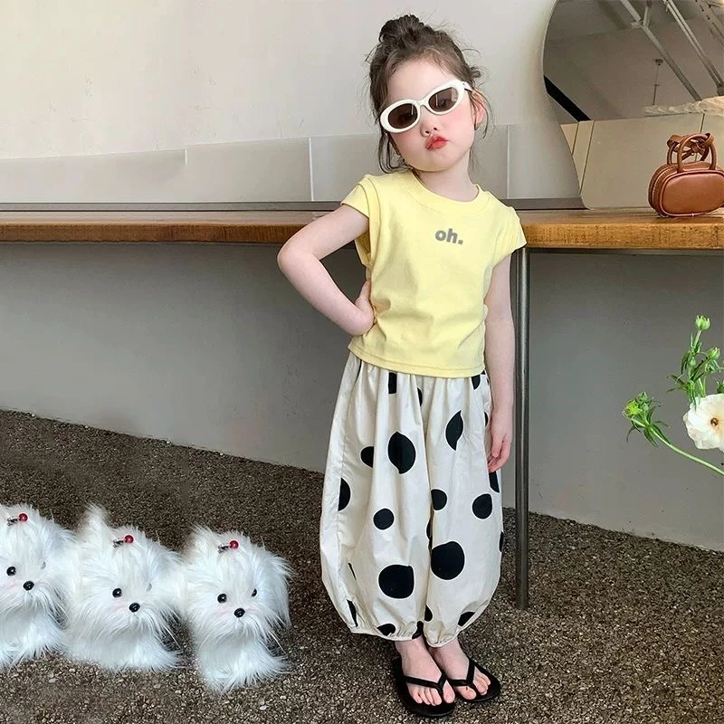 女童夏季套装2025新款超好看儿童衣服女宝宝夏装短袖防蚊裤两件套