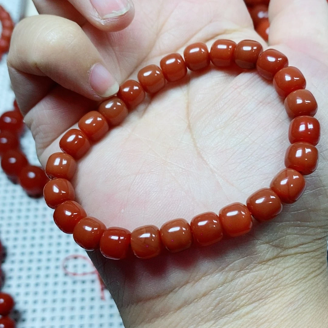 南红玛瑙手串未镶嵌卡7