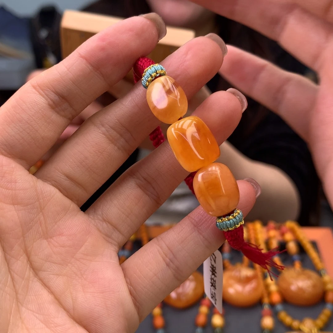 未镶嵌蜜蜡手绳天然