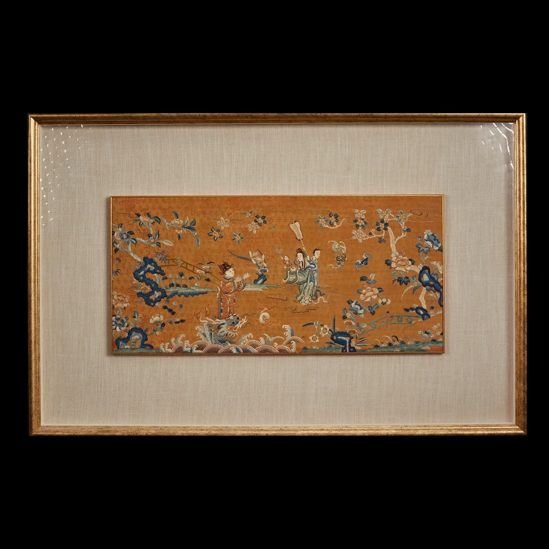 LOT 121321清中期 京绣独占鳌头