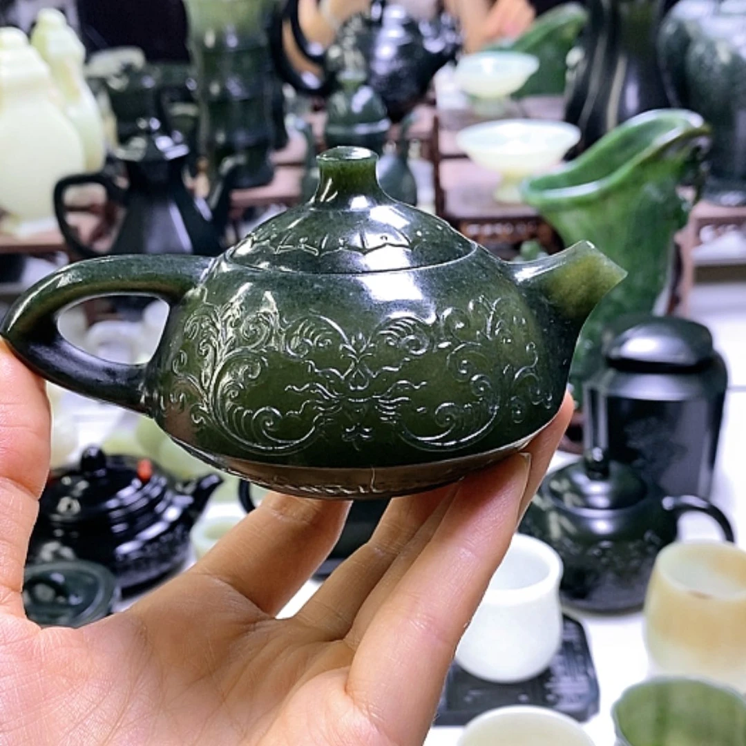 【闪购商品】和田玉未镶嵌摆件青玉壶
