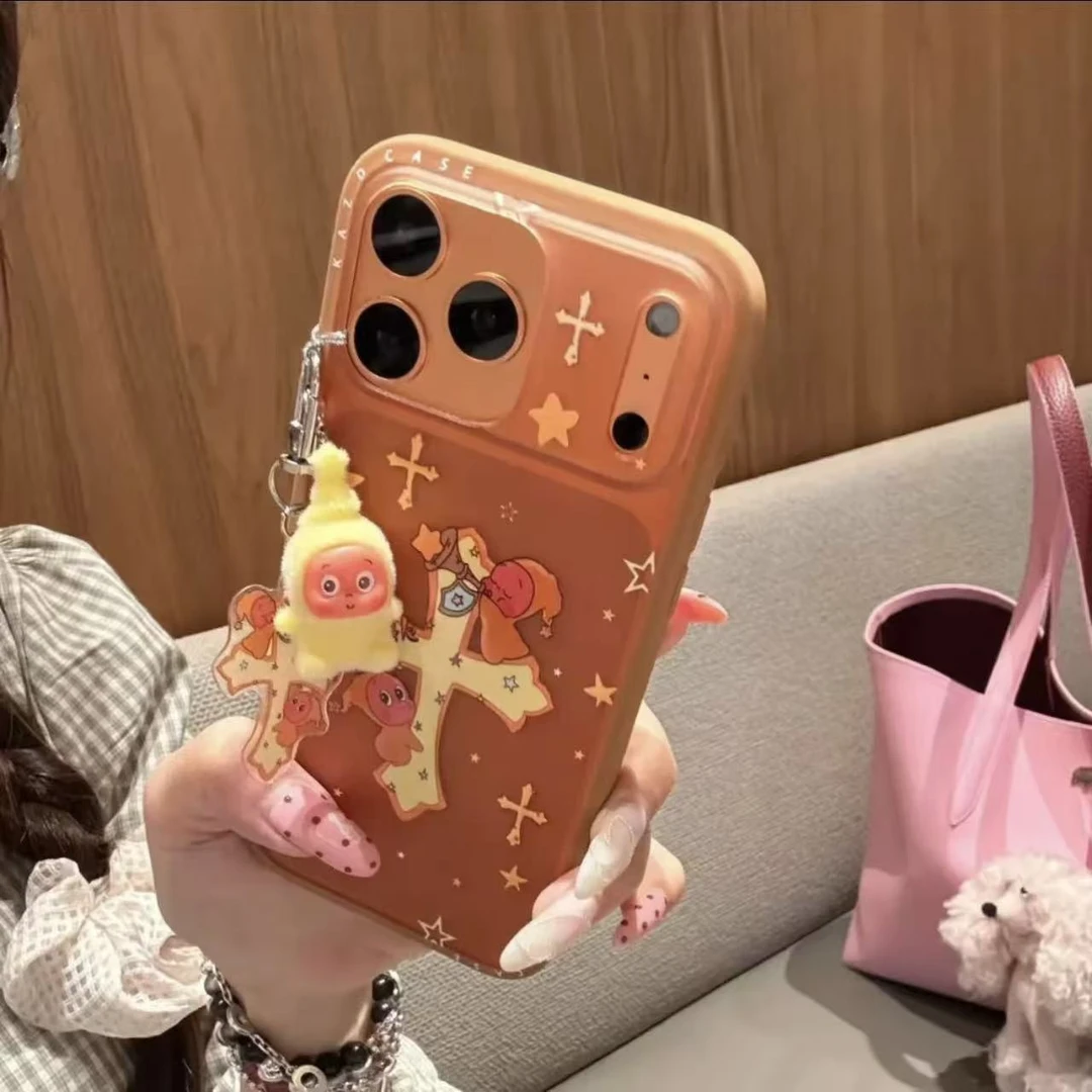 克罗心星星人适用iPhone17promax时尚苹果16手机壳可爱15少女心14