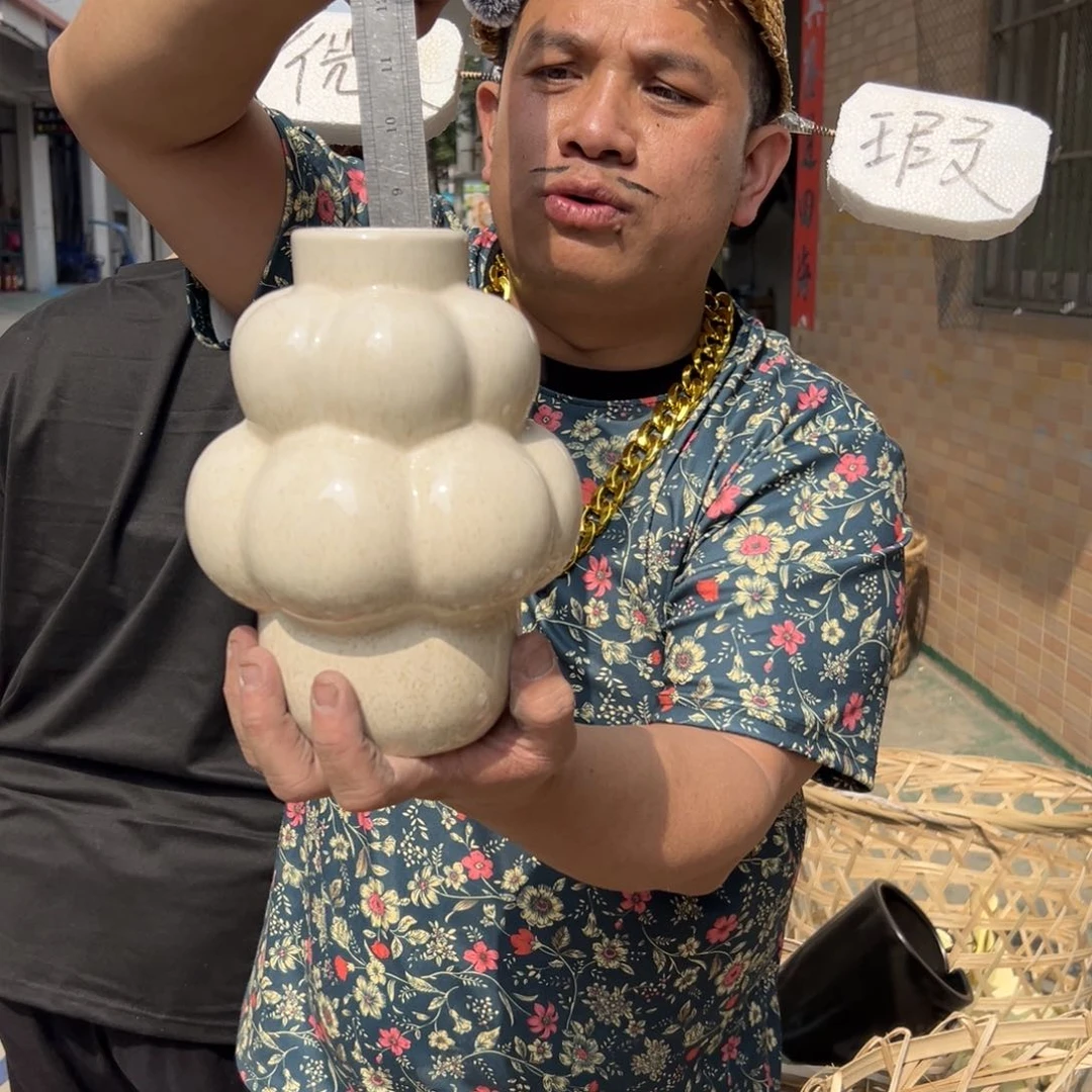 摆件151 号高中低温陶瓷工艺瓶（部分微瑕）