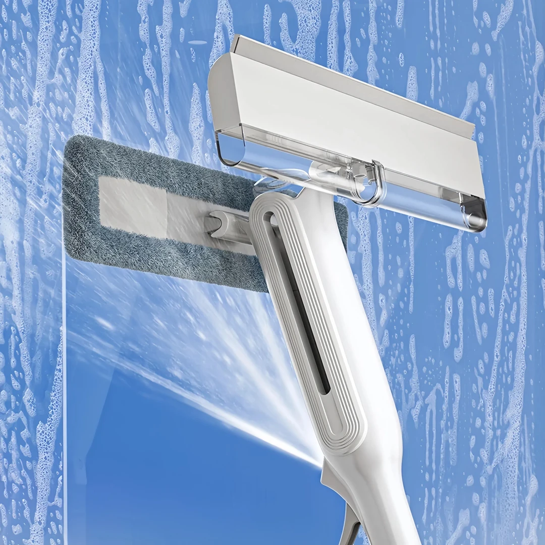 新款喷水集水玻璃刮水器家用高层擦玻璃器双面玻璃擦窗户清洁工具