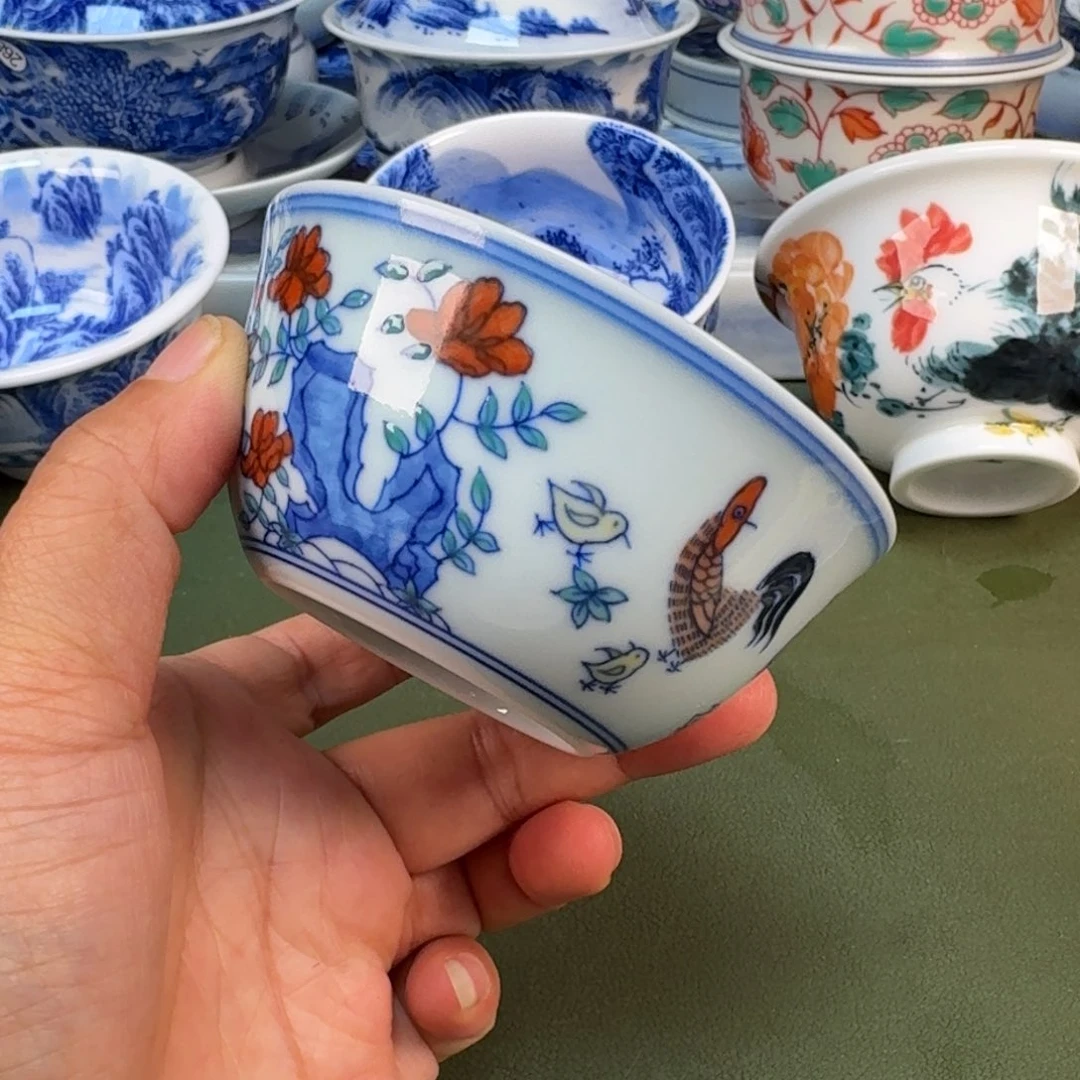 陶瓷景德镇纯手绘茶具圆圆222