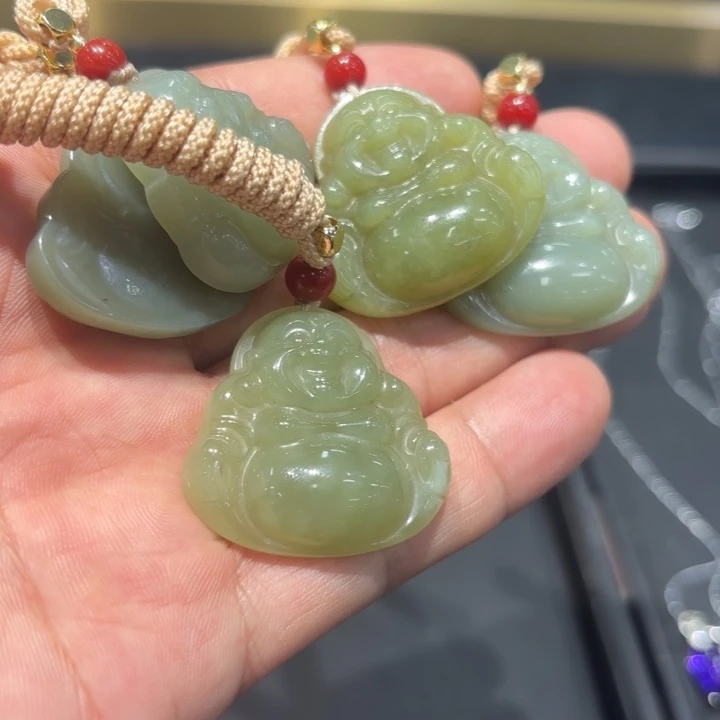 和田玉合金珠宝奇石和田玉佛公30mm多样性发一