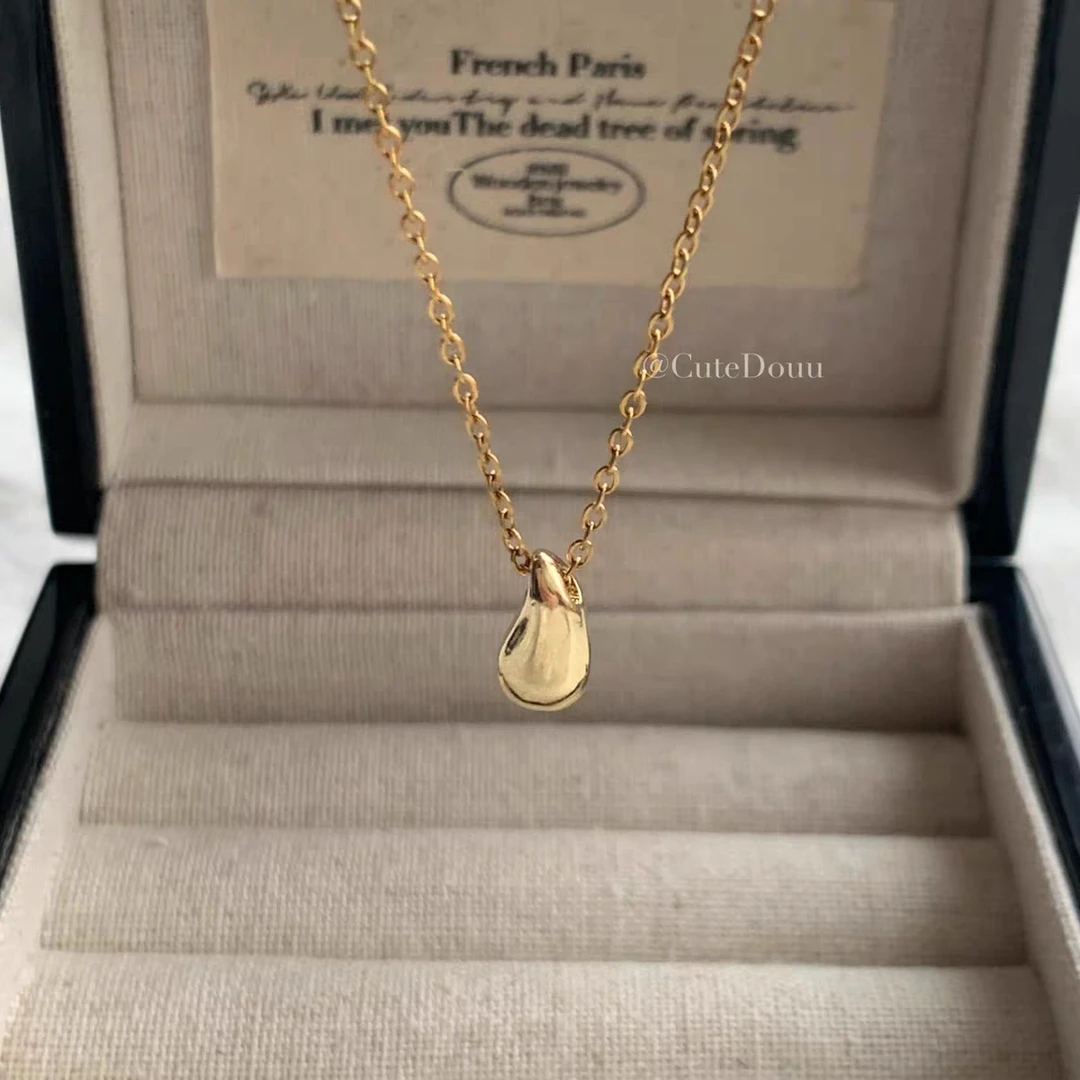 合金项链 CuteDouu 简约水滴 百搭贵气感水滴项链 冷淡设计感项链