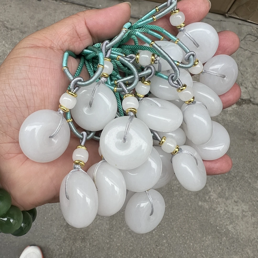 天然金丝玉平安扣吊坠玉坠适合男女佩戴