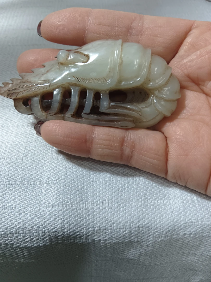 和田玉手把件一件
