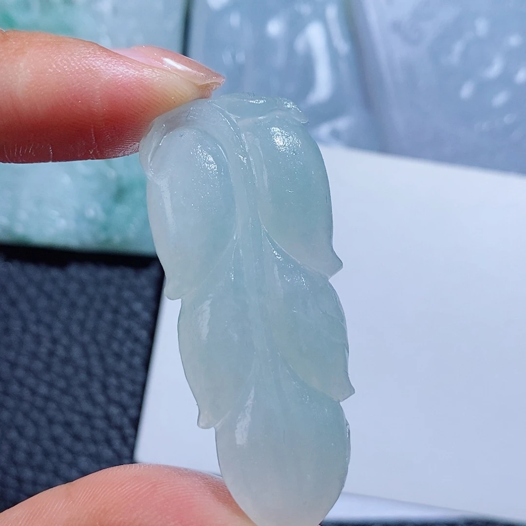定制翡翠未镶嵌毛货付款后确认抛光