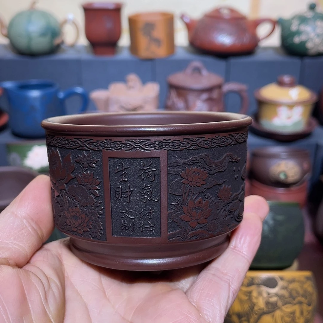 原矿紫砂手工主人杯